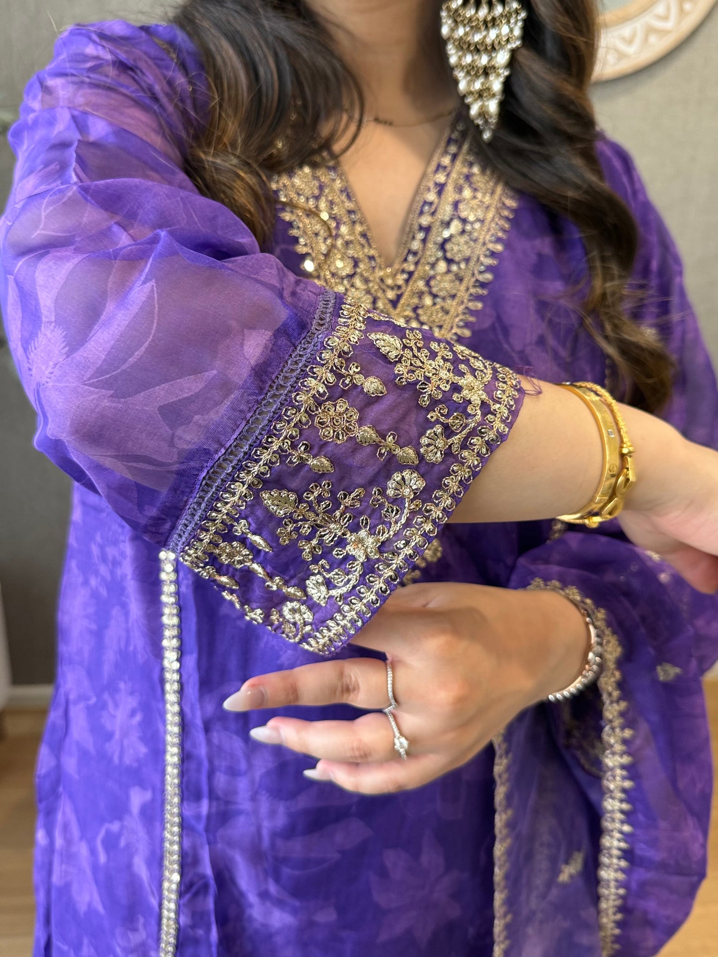 Organza Floral Suit