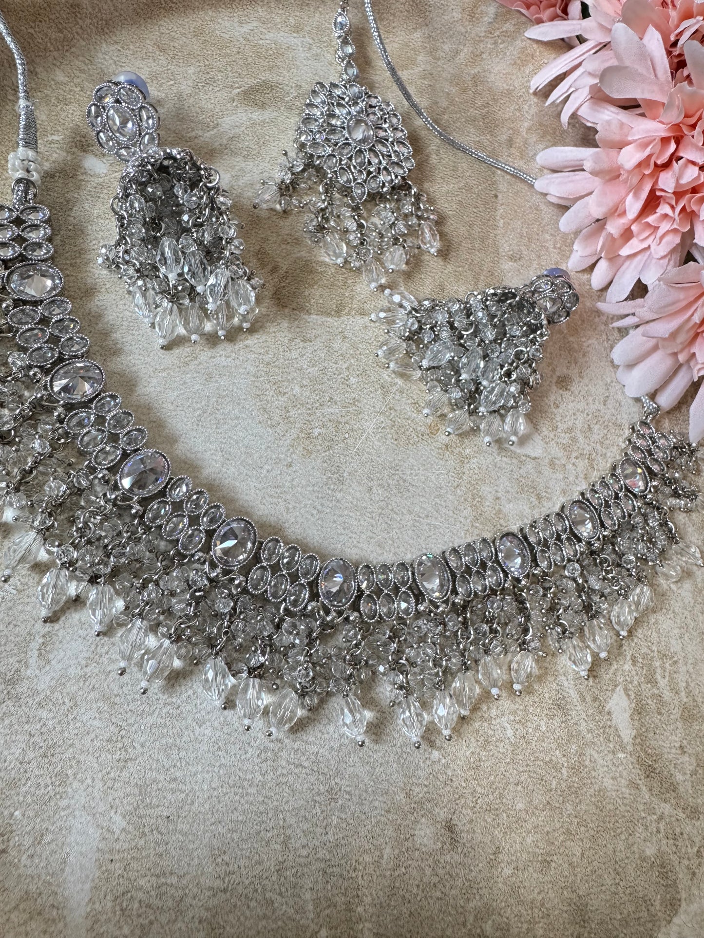Hasrat Polki Necklace (Silver)