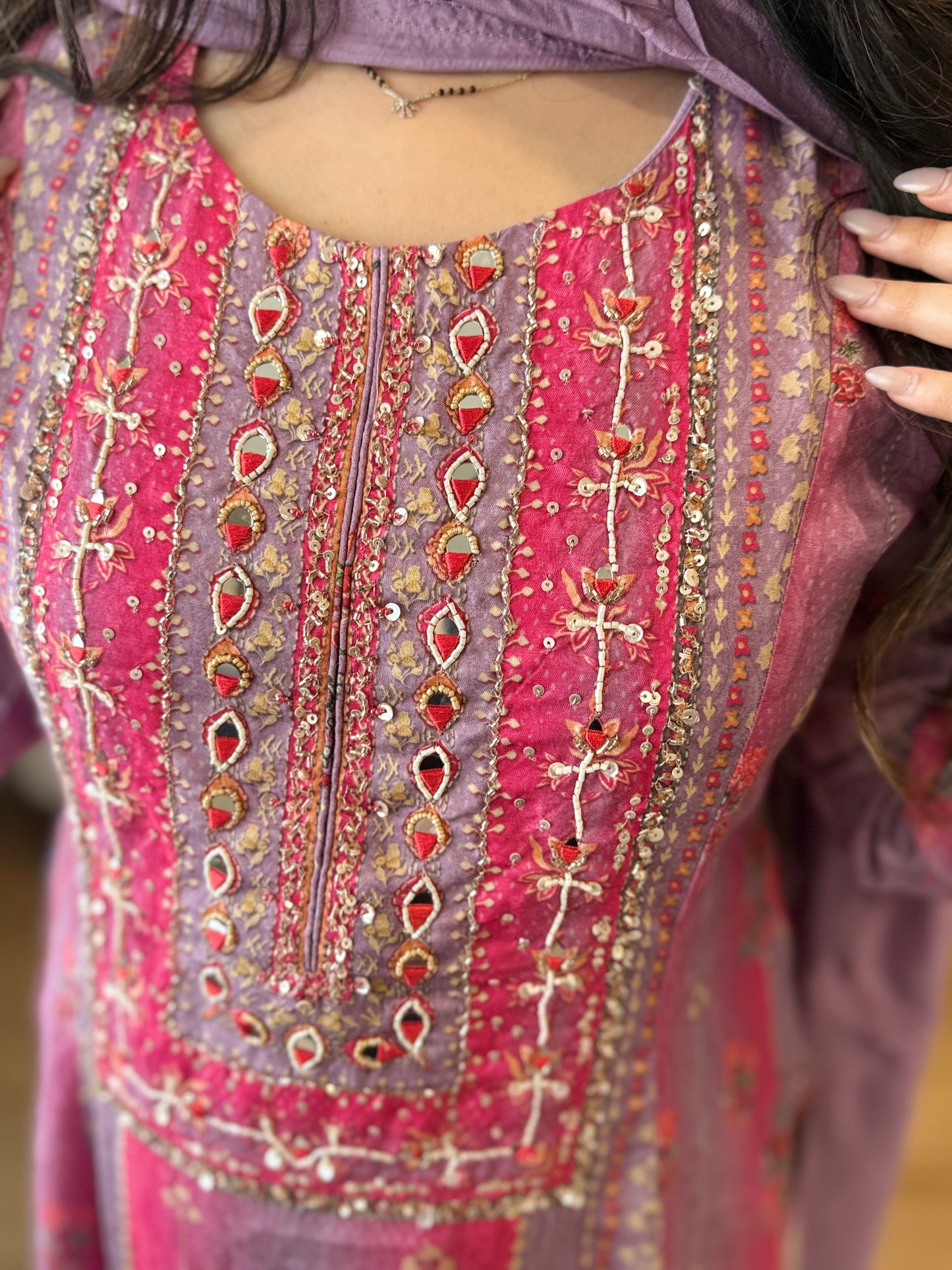 Pink Muslin Suit