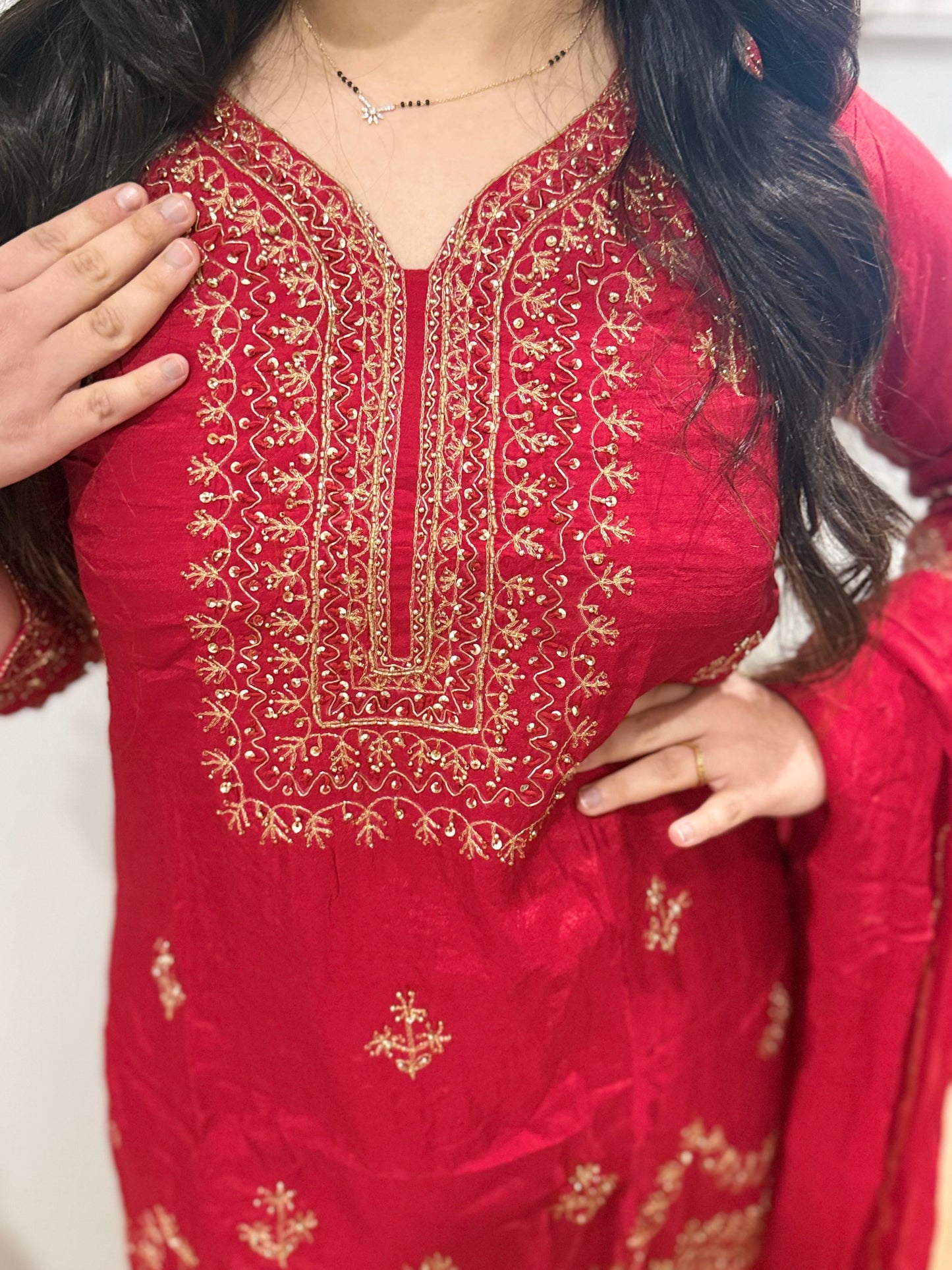 Aadya (Dark Red)