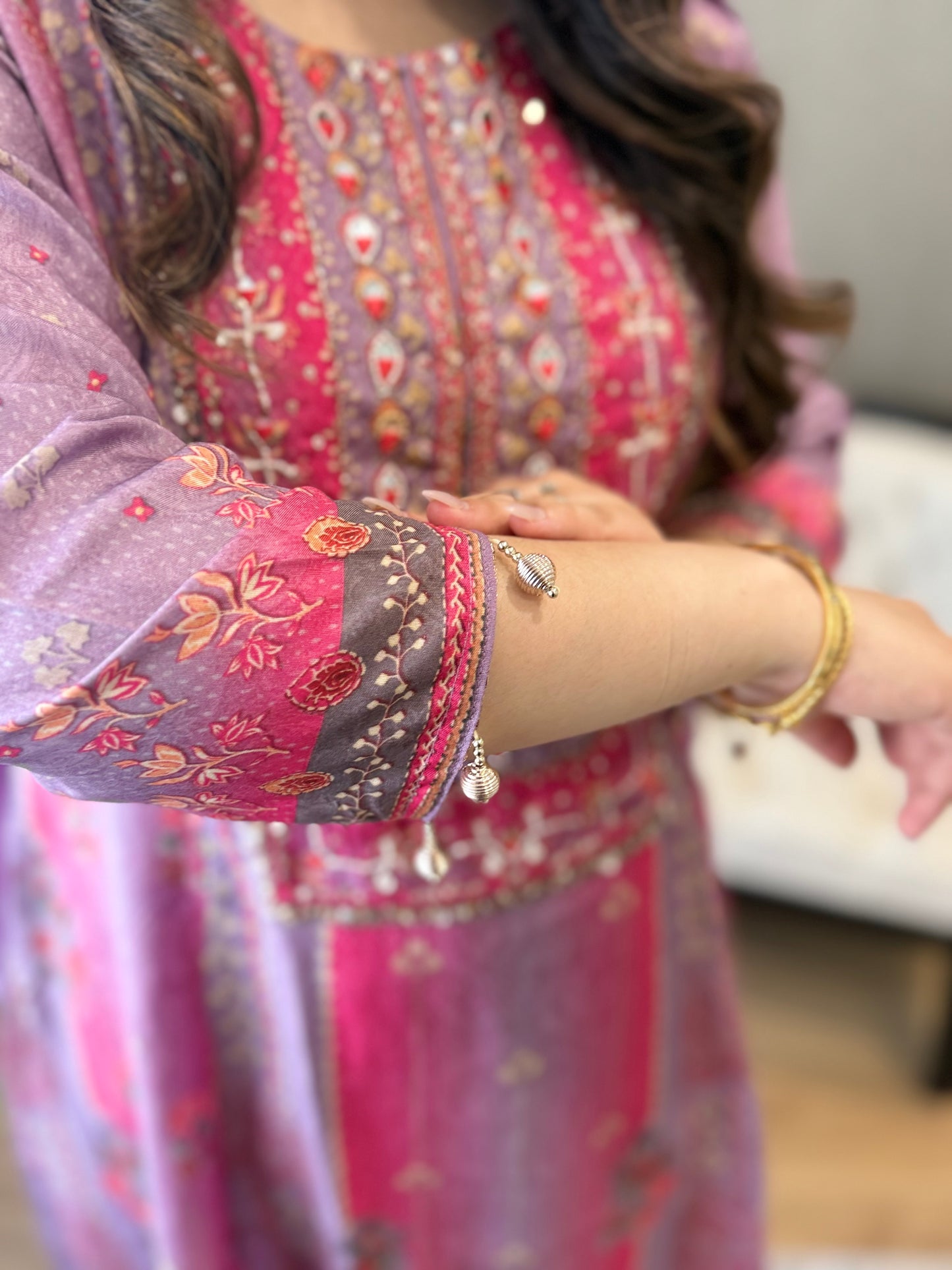 Pink Muslin Suit