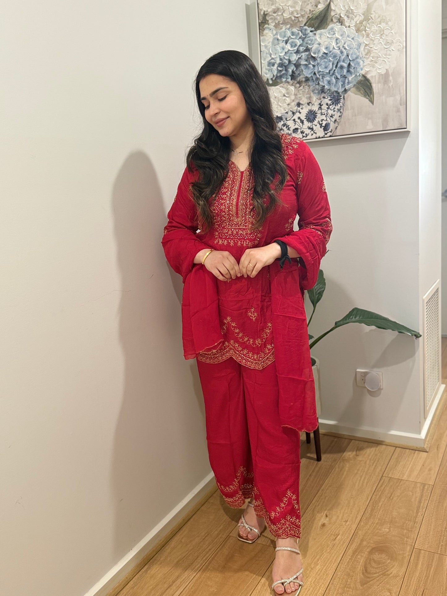 Aadya (Dark Red)
