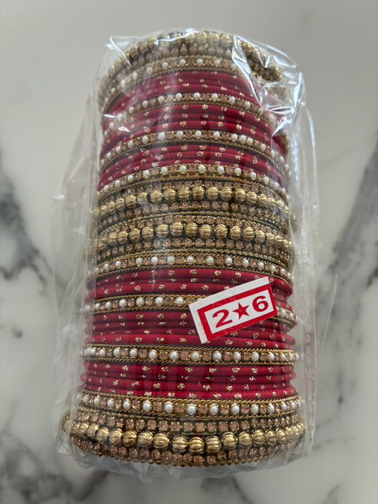 Red Bangles 3 (Diff Size)